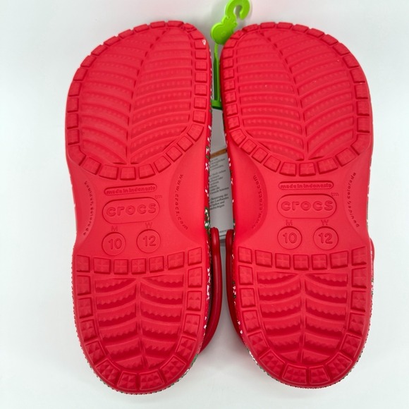 Crocs Baya Holiday Graphic Clog Red‎ Fair Isle Size M10 W12 Christmas Gift NWT - Picture 9 of 12